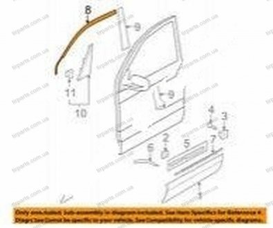 Фото автозапчасти молдинг дверей MOBIS 863622E000