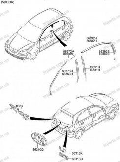 Фото автозапчасти фольга черная рамка top li. MOBIS 863821G200 (фото 1)