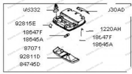 Фото автозапчастини ліхтар підсвічування салону OPIRUS 2006 MOBIS 928303F02229