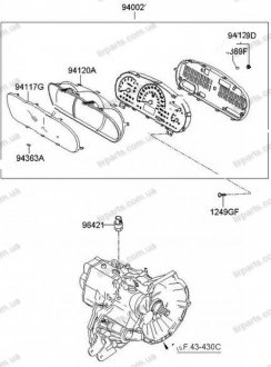 Фото автозапчастини стекло щитка приладів CERATO 2006 MOBIS 943602F300