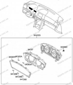 Фото автозапчасти защитное стекло приборной панели Opirus 2007-2009 MOBIS 943603F603