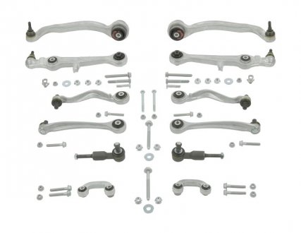 Фото автозапчасти комплект передних рычагов передняя AUDI A4 B5, A6 C5; SKODA SUPERB I; Volkswagen PASSAT B5, PASSAT B5.5 1.6-4.2 11.94-03.08 MOOG VORK5001 (фото 1)
