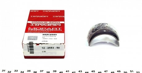 Вкладыши шатунные Mercedes 208 2.3D OM601 (+0.5) MOPART 12-2553 50 (фото 1)