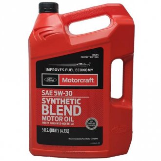Олива SAE 5W-30 Synthetic Blend Motor Oil, 5qt. MOTORCRAFT XO5W30-5Q3SP (фото 1)