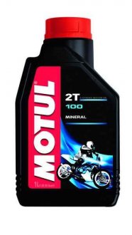 Фото автозапчастини масло моторне 2T 2T 100 1л TC JASO FB Mineral Motul 100 2T MINERAL 1L 104024