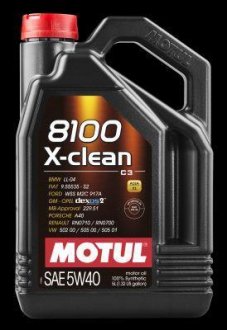Масло 8100 X-clean 5W-40, 5л. Motul 102051