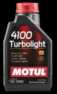 Масло моторне Turbolight Мотул ' 4100 Turbolight 10W40', 1л (=108644) Motul 102774 (фото 1)