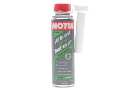 Фото автозапчастини присадка-очисник паливної системи ALL IN ONE ULTRA GASOLINE (300ml) (112131) Motul 103101