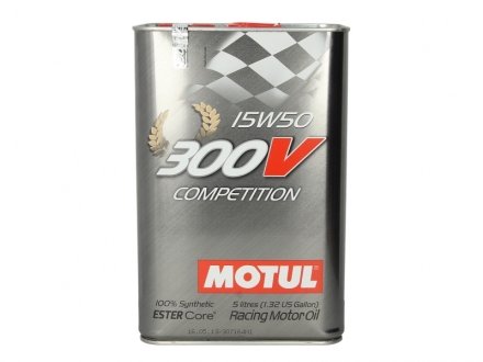 Фото автозапчасти моторне масло 300V COMP (5L +) SAE 15W50 Motul 103920