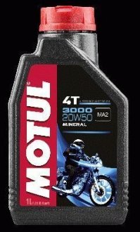 Фото автозапчастини 3000 4T SAE 20W50 (1L) 837011 Motul 104048