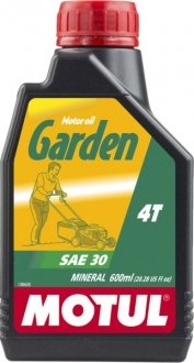 Фото автозапчасти масло для 4-тактных двигателей 4T Garden SAE 30 0,6л CD; SG Минеральная для газонокосилок и других садовых приборов Motul 106999