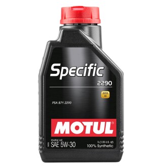 Фото автозапчасти масло двигателя Specific 2290 5W-30 1L 5W30 1L SPECIFIC 2290 ACEA C2/PSA B71 2290 Motul 109324 (фото 1)