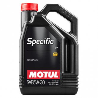 Масло моторное Specific 17 5W-30, 5л. SPECIFIC (5L +) SAE 5W30; ACEA C3; RENAULT RN17 Motul 109841