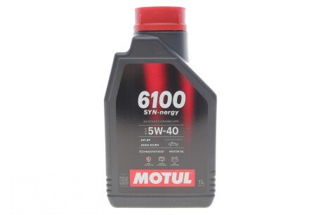 Фото автозапчасти олива 5W40 Syn-nergy 6100 (1L) (API SP) (ACEA A3/B4) (112961) Motul 368411