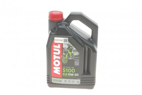 Моторное масло 15W50 5100 4T (4L) (104083) Motul 836741 (фото 1)