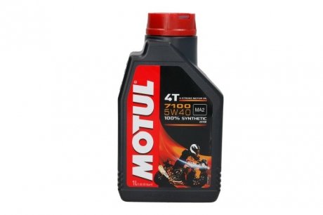 Моторное масло 5W40 7100 4T (1L) MA2 100% Synthetic (ESTER) 104086 Motul 838011