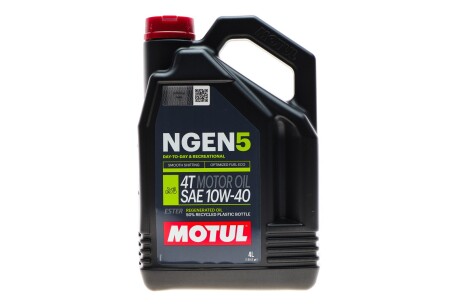 Фото автозапчастини олива 10W40 NGEN 5 4T (4L) (API SP/JASO MA2) (111830) Motul 839141