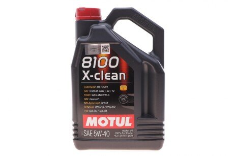 Фото автозапчасти олива 5W40 X-clean 8100 (4L) (LL-04/MB 229.51/505 00/505 01) (104720) Motul 843450