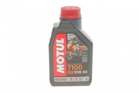 Моторна олія 7100 4T 10W60 4T 7100 (1L) MA2 100% Синтетика Motul 845511 (фото 1)