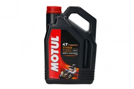 Моторное масло 10W60 4T 7100 (4L) MA2 100% Синтетика (104101) Motul 845541