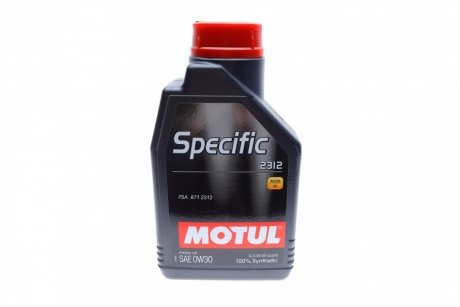 Моторное масло 0W30 Specific 2312 (1л) (PSA B71 2312) SPECIFIC (1L +) SAE 0W30; ACEA C2; CITROEN B71 2312; PEUGEOT B71 2312 Motul 867511