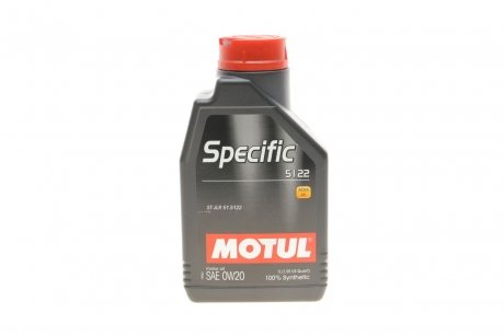 Фото автозапчастини олива моторна 0W20 Specific 5122 (1L) (Jaguar/Land Rover-STJLR.51.5122) Motul 867601