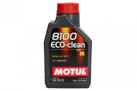 Олія 0W20 Eco-clean 8100 (1L) (108813) Motul 868111 (фото 1)