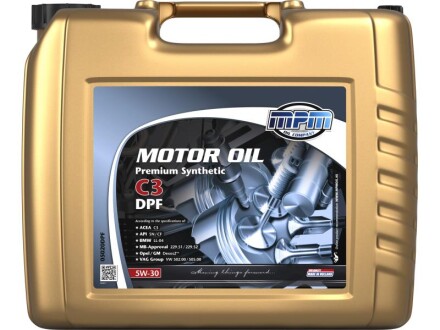 Фото автозапчасти моторное масло Premium Synthetic C3 DPF/5W30/20л. / (ACEA C3, API CF/SN, Opel/GM dexos2) MPM 05020DPF