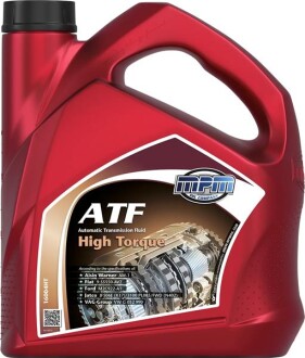 Фото автозапчастини трансмісійна рідина ATF HIGH TORQUE/4л. / (Aisin Warner AW-1) MPM 16004HT