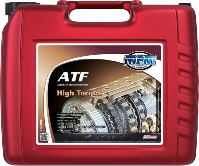 Фото автозапчастини трансмісійна рідина ATF HIGH TORQUE / 20л. / (Aisin Warner AW-1) MPM 16020HT