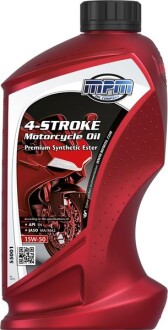 Фото автозапчастини мото олива 4-Stroke Motorcycle Oil 15W-50 Premium Synthetic Esther 1 л. MPM 55001