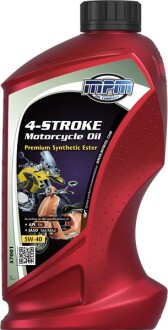 Фото автозапчастини мото олива 4-Stroke Motorcycle Oil 5W-40 Prem.Synth.1 л. MOTORCYCLE OIL 5W40 PREMIUM SYNTHETIC 1L API SL. JASO MA/MA2 MPM 57001