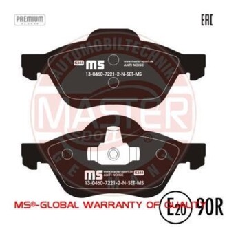 Фото автозапчасти тормозные колодки передние Renault Megane/Scenic 02- MSG 13046072212N-SET-MS