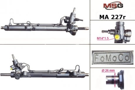 Фото автозапчастини рульова рейка з ГПК MAZDA 6 (GH) 09-USA MSG MA227R