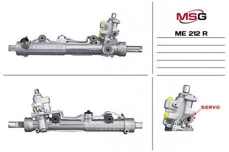 Рульова рейка з ГПК MERCEDES-BENZ S-CLASS (W220) 98-05,S-CLASS купе (C215) 99-06 MSG ME212R (фото 1)