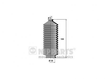 Фото автозапчасти пыльник рулевой рейки NISSAN PRAIRIE (M10, NM10) 83-87,SUNNY I (B11) 82-86,SUNNY I Traveller (B11) 8 MSG NI102DUSTER