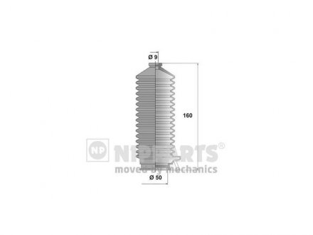 Фото автозапчасти пыльник рулевой рейки NISSAN BLUEBIRD (U11) 83-90,LAUREL (JC31) 81-85,LAUREL (JC32) 85-89,PRAIRIE (M MSG NI206DUSTER2