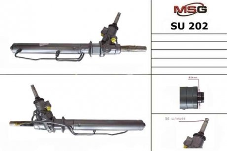 Фото автозапчасти рульова рейка з ГПК нова SUBARU FORESTER S11 02-03, SUBARU IMPREZA G11 00-03 MSG SU202