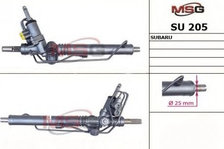Кермова рейка з г/п Subaru Impreza G12 07-,Subaru Legacy B13 03-09 MSG SU 205 (фото 1)
