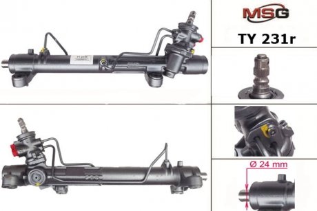 Фото автозапчастини рульова рейка з ГПК відновлена Toyota Corolla Verso 04-09, Toyota Corolla 02-07, Toyota Avensis 03-10 MSG TY231R