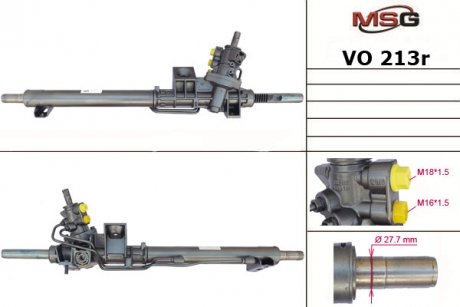 Фото автозапчасти рульова рейка з ГПК відновлена VOLVO S60 00-10,S80 I (TS, XY) 98-06,V70 II (SW, P80_) 00-07,XC70 CROSS COUNTRY MSG VO213R (фото 1)