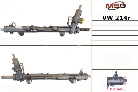Рульова рейка з ГПК VW MULTIVAN 03-VW TRANSPORTER V 03- MSG VW214R (фото 1)