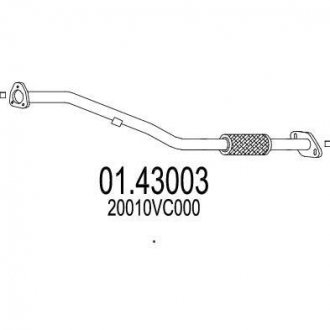Труба вихлопного газу MTS 0143003 (фото 1)