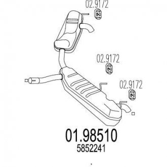 Фото автозапчастини глушник вихлопних газів (кінцевий) MTS 01.98510