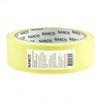 Стрічка клейка для малярних робіт Преміум жовта 30мм/40 м 140мкм жовта Nano5 N50007 (фото 1)