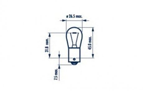 Лампа накаливания, фонарь указателя поворота; Лампа накаливания, фонарь сигнала торможения; Лампа накаливания, задняя противотуманная фара; Лампа накаливания; Лампа накаливания, фара заднего хода Narva 17635 (фото 1)