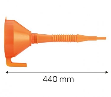Воронка з гнучким шлангом (з сіткою) L=440mm NEO 11-555
