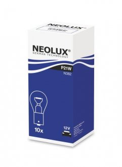 Лампочка P21W (коробка 10шт) 12В 21Вт BA15S NEOLUX NLX382K10SZT (фото 1)