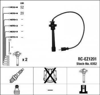 Комплект кабелів високовольтних NGK 0352 RCEZ1201