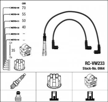 Комплект проводів запалення NGK 0964 (фото 1)